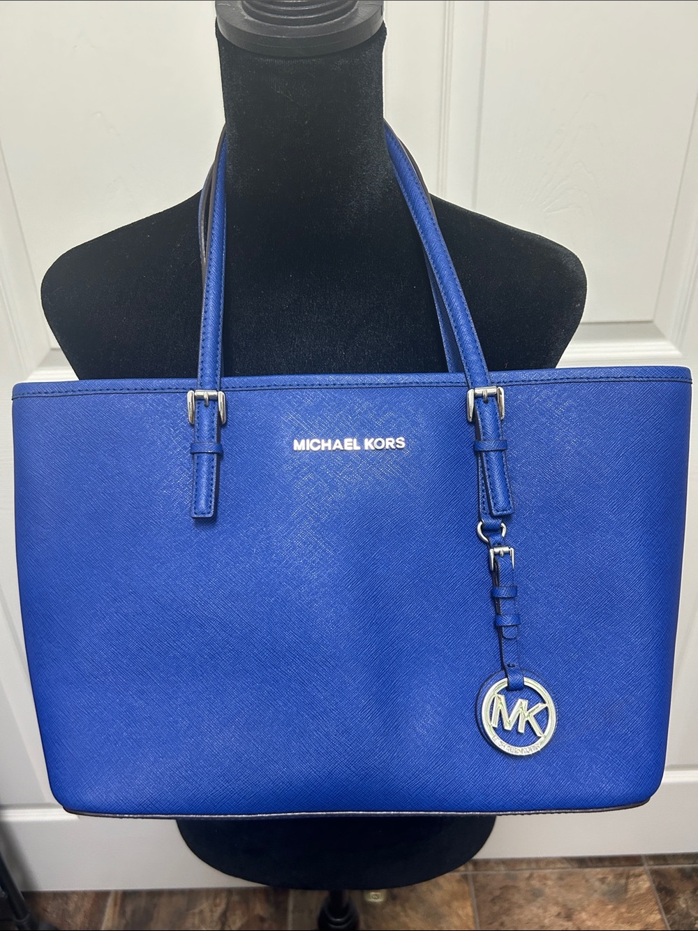 Michael Kors Saffiano Tote in Cobalt Blue
